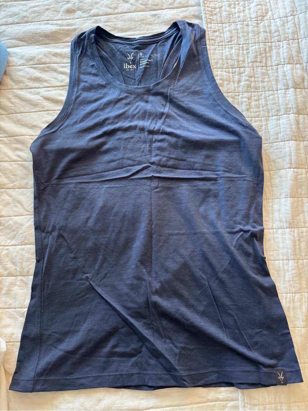 ibex Women's Navy Racerback Tank Top